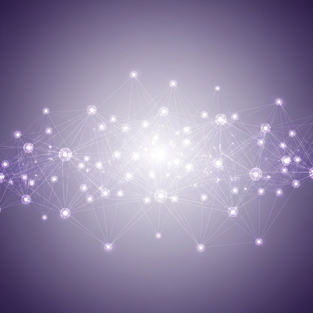 Healthcare AI data network visualization